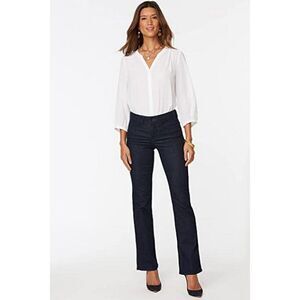 NYDJ Marilyn High Rise Lift Tuck Straight Jeans Dark Wash Size 12P